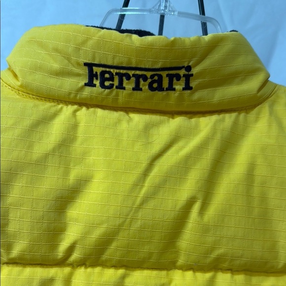 RARE, Ferrari, Yellow, Goose Down, Sleeveless Puffer Vest for Men, Size XXL - Picture 8 of 12